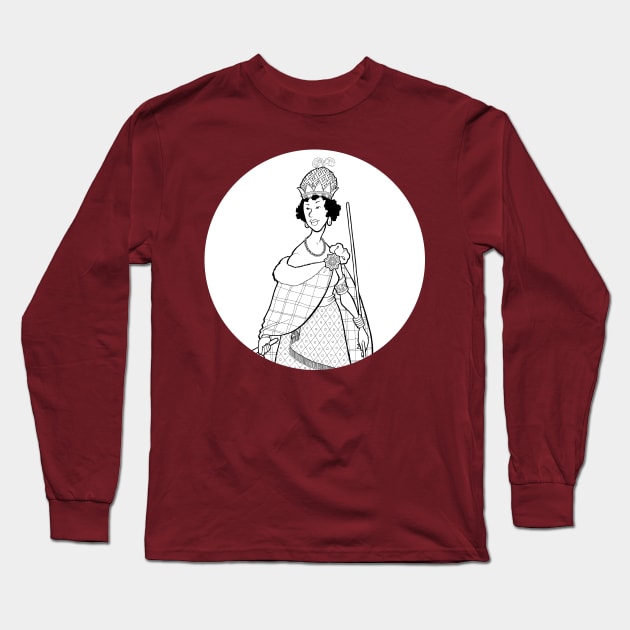 The Dead Queen Detectives - Queen Nzinga of Ndongo & Matamba Long Sleeve T-Shirt by Bevis Musson